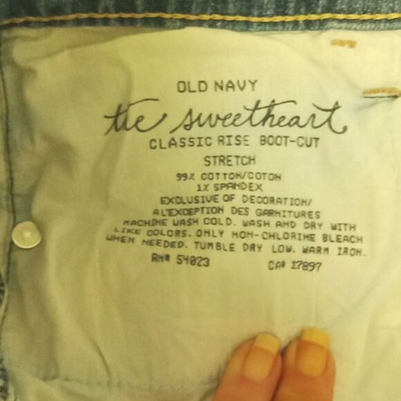 Women's Old Navy "The Sweetheart" boot cut blue jeans size 14 long - Picture 4 of 6